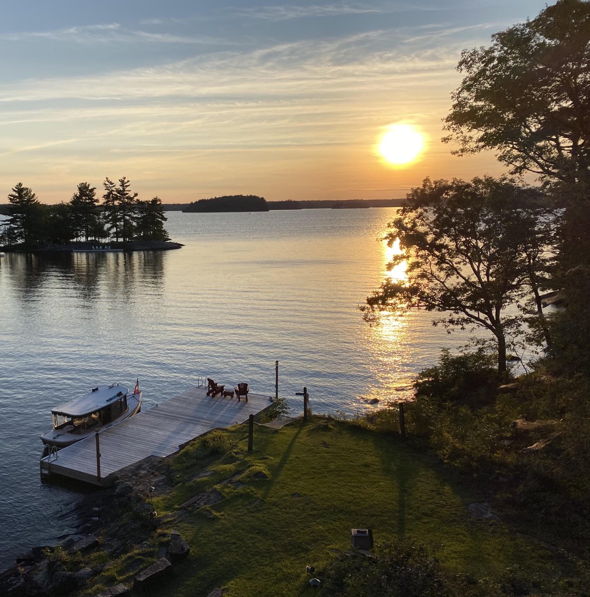 Parked the boat last night for an end of summer banquet