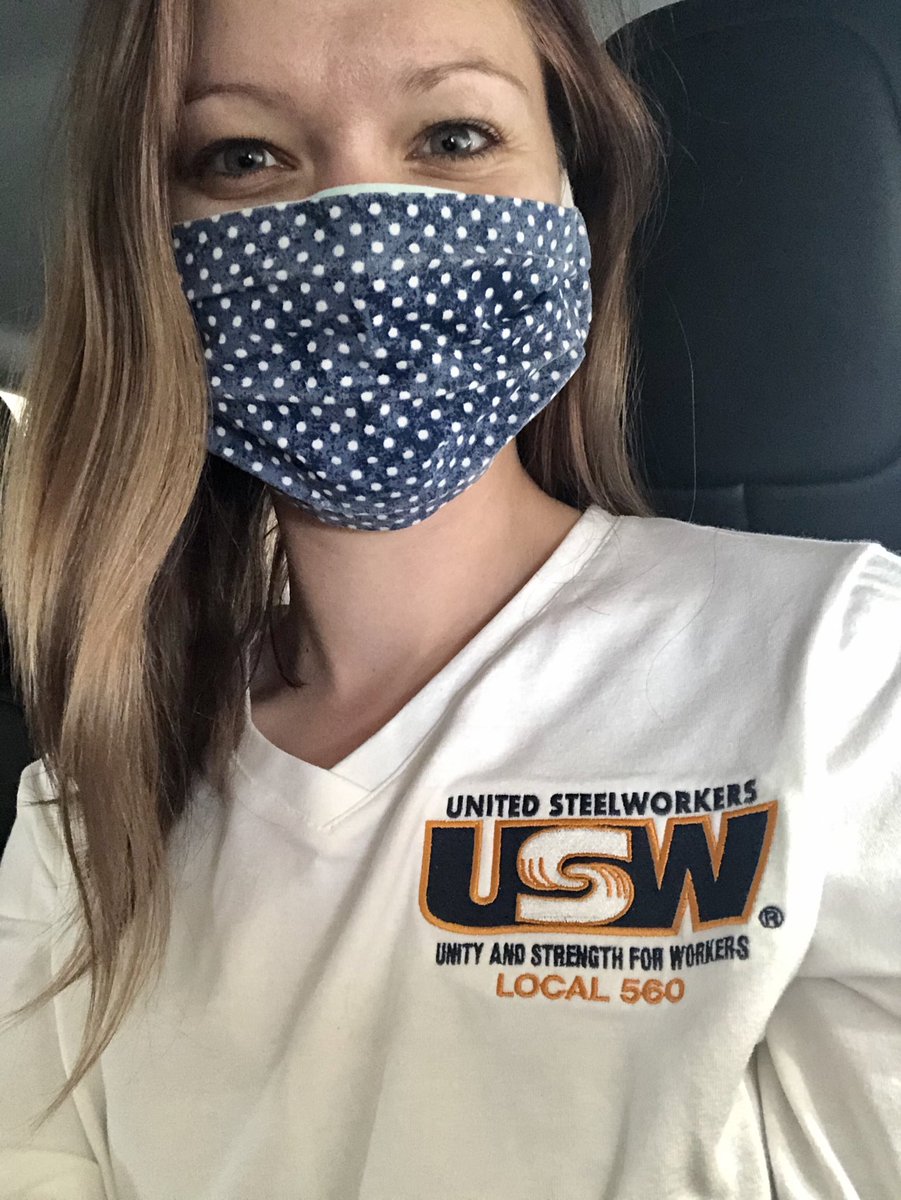 Wore my @steelworkers shirt to honor our labor brothers and sisters and my mask to #protectworkers while I was out. #LaborDay #thankaworker #joinaunion #MaskUpND