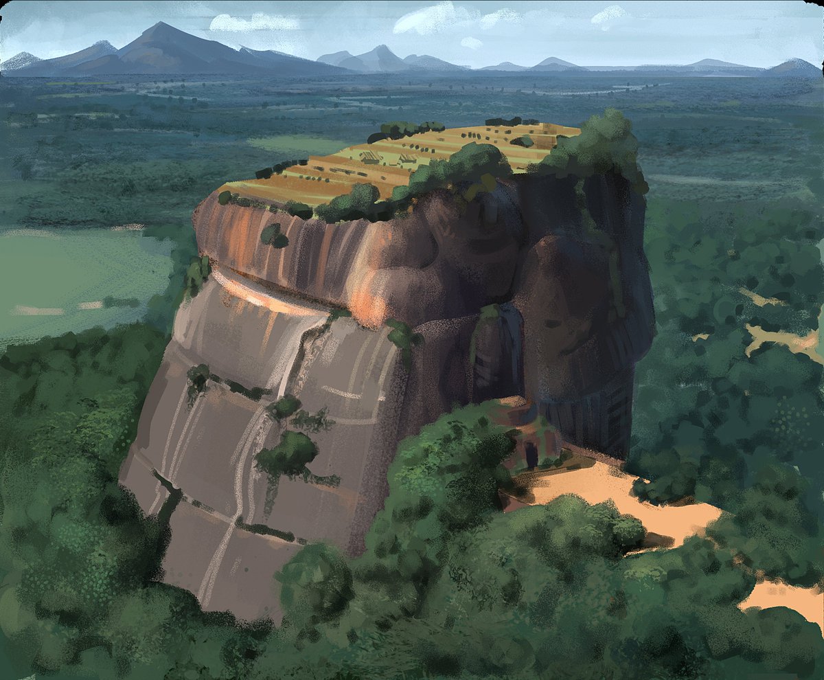 Painting study from reference. #digitalpainting #landscapepainting #painting #sigiriya #environmentpainting #illustration #art