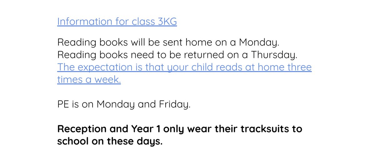 Miss_Gleadell's tweet image. Information for 3KG