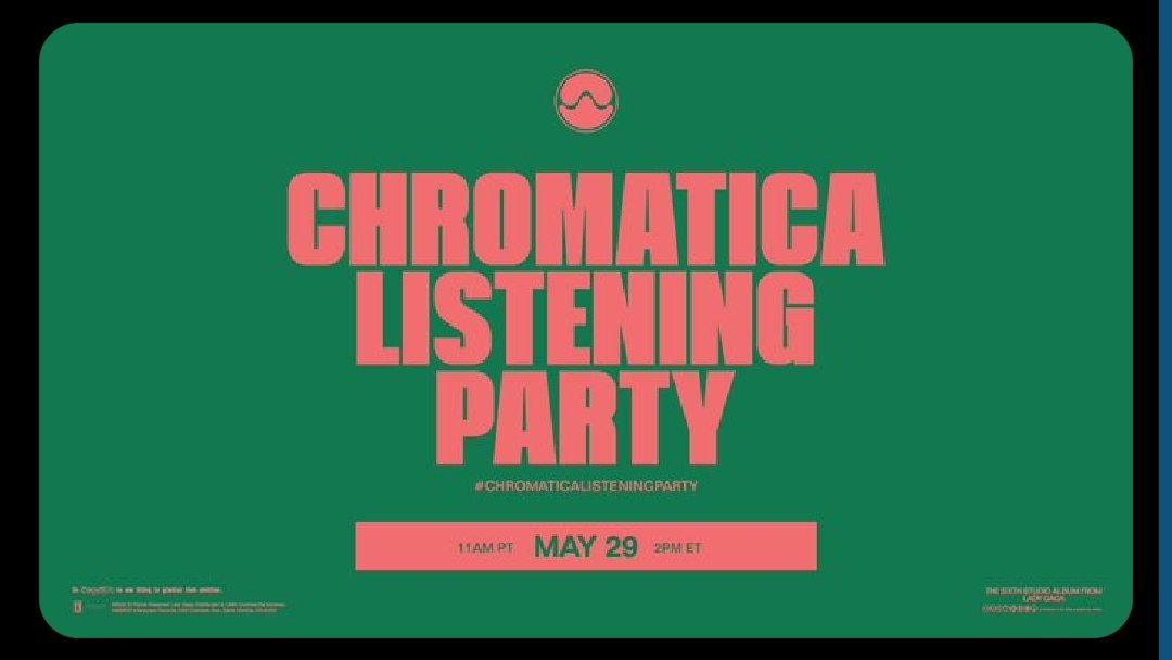 The album release phase: where Gaga announced that she was going to make a twitter listening party, and chromatica tv was coming soon, everyone was enjoying chromatica and both the album and ROM got the 1# at the charts. (also we tought that the Sour Candy MV was coming soon).