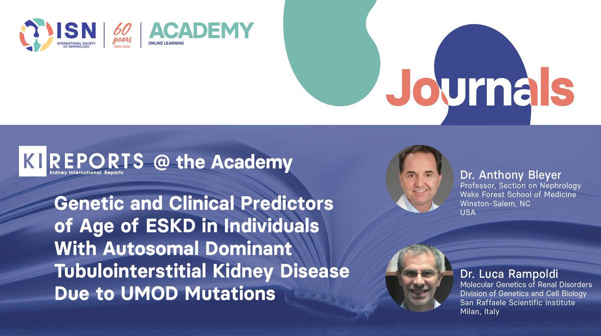 ISNkidneycare's tweet photo. 🆕 @KIReports on the ISN Academy.

A monthly learning experience where one of the authors of a Kidney International Reports paper, explains the audience their research on a video recording available at the #ISNAcademy.

🎥 This month's video is out: https://t.co/eejOvJs4Lz https://t.co/683eeyLafX