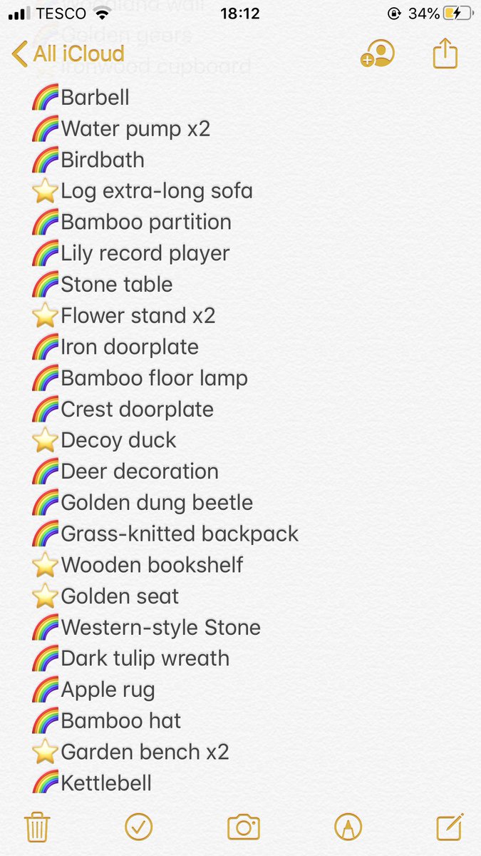 orange_frogwart's tweet photo. 🌜Spare DIYs for sale🌛                 🌈=10k bells and ⭐️=15k bells             #dodocode #acnhtrading #acnh #acnhdiy #dodcode #acnhtrades https://t.co/qUqIOdvqVL