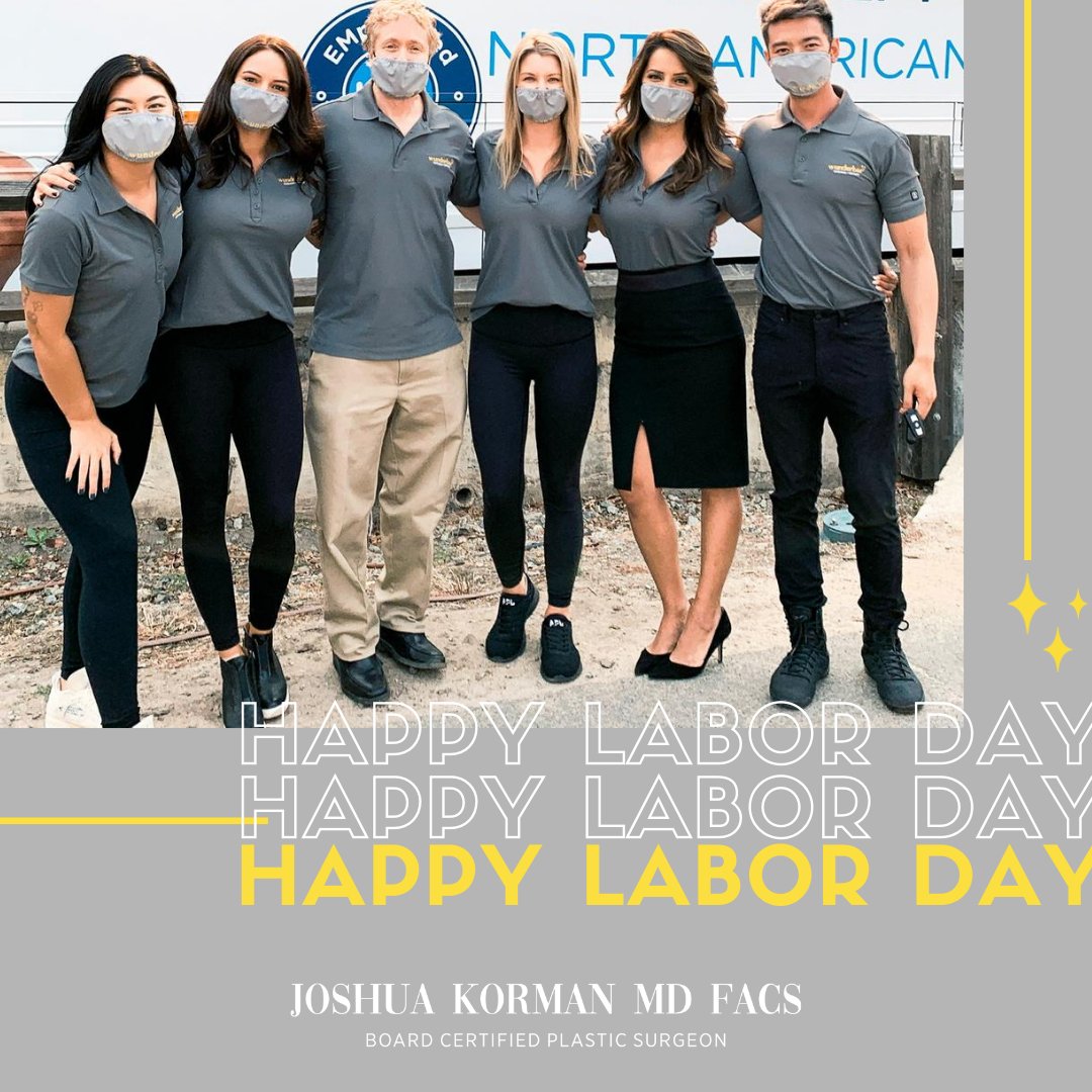 Thankful for all of our essential workers making each day possible. Happy Labor Day from all of us here at @kormanplasticsurgery!

#TeamK
#happylaborday
#thankyouessentialworkers