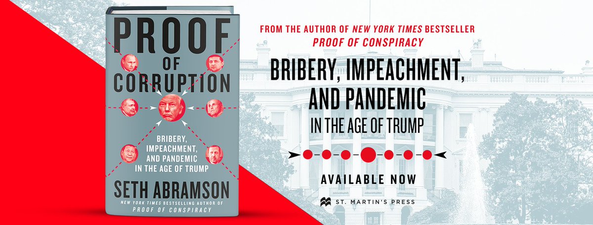 (EXCERPT THREAD) To celebrate the release of Proof of Corruption—which ships nationwide today!—I'm posting a thread linking to (in order) all the excerpts from the book released so far, and summarizing what was revealed in them. I hope you'll read on—it's a wild romp—and retweet.