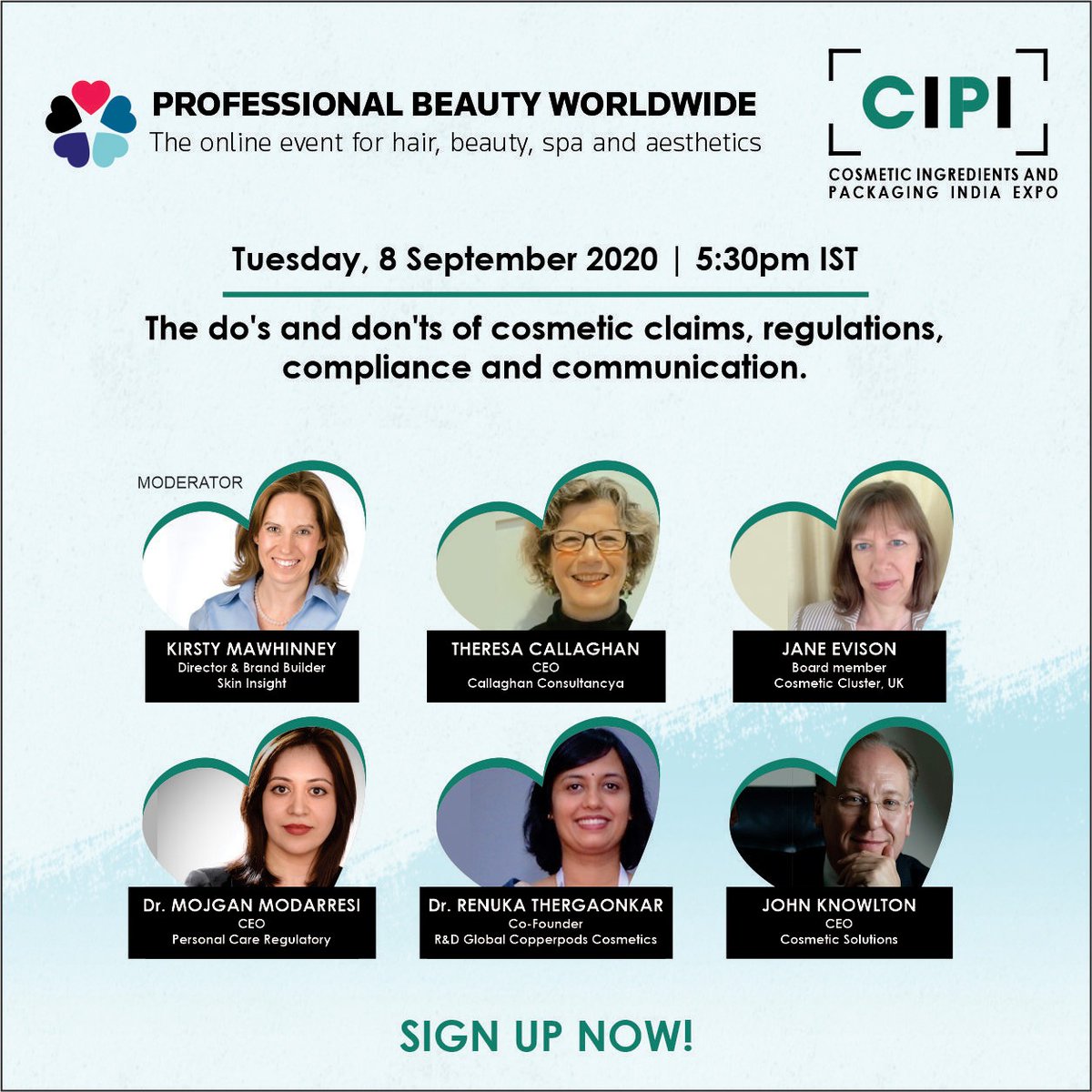 Join us for <a href="/cipi_india/">Cosmetics Ingredients and Packaging India</a> global panel discussion on 'The do's and don'ts of cosmetic claims, regulations, compliance &amp; communication' on Sep 8 @ 5.30pm (IST) Register: bit.ly/PBWRN