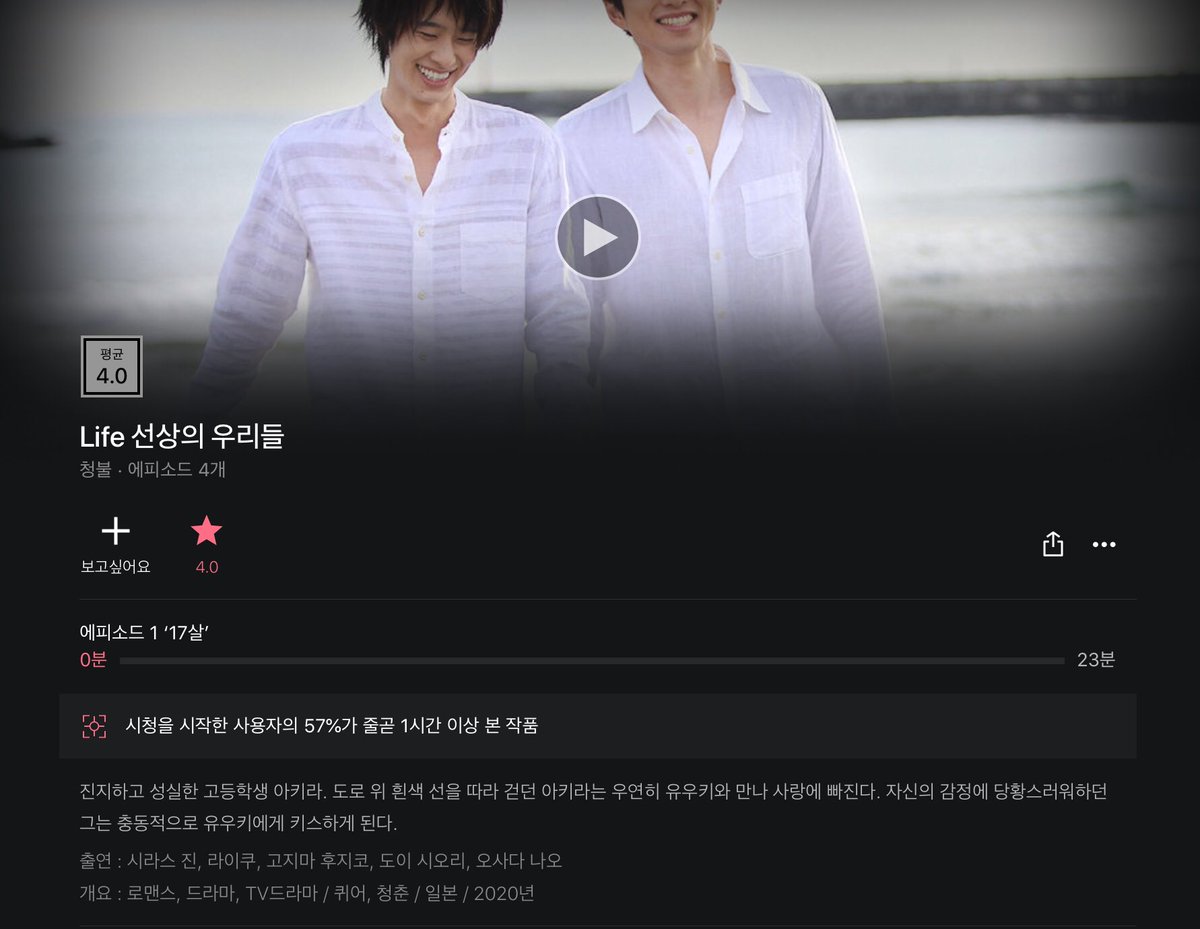 판 ‘청게썰’ 170ㅌㅌ 읽었더니 #왓챠 #life선상의우리들 일본 드라마가 떠오르네.Translate post