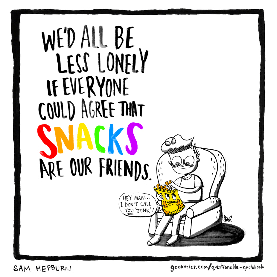 QuestionableQB's tweet photo. It's so crazy, it just might work 😋 #snacktime #SelfCareSeptember #FriendshipGoals #quote https://t.co/z3NfVlKEsw