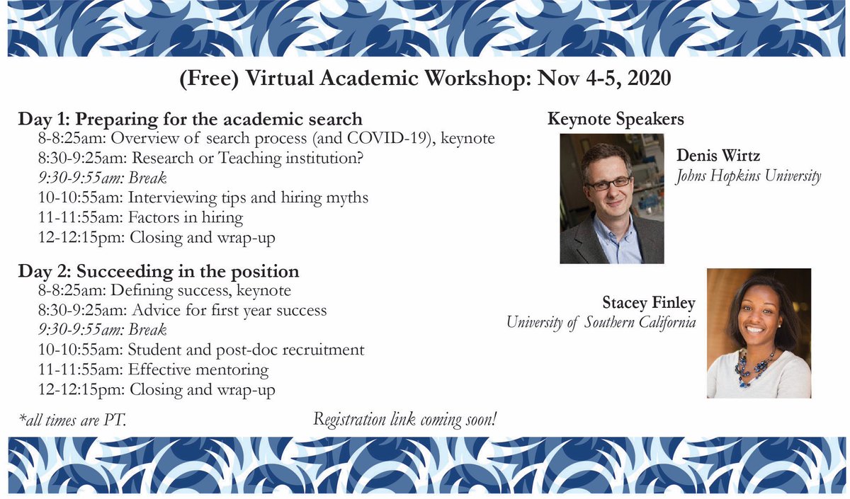 ProfArmani's tweet photo. Thank you to everyone who submitted ideas! The #free @USCViterbi Virtual Academic Careers Workshop is taking place on Nov 4-5. Registration is getting setup, but members of @FuturePI_Slack, @NewPI_Slack, @PhDForum: make sure to #SaveTheDate! #AcademicTwitter #AcademicChatter https://t.co/VWEX8bKLVR