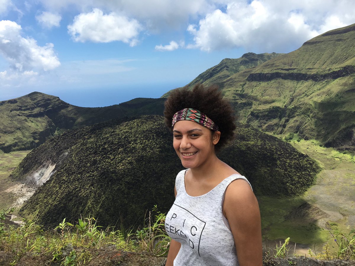 AWG_org's tweet photo. Day 2 of #BlackInGeoscience, Geosphere. Meet Jazmin Scarlett, nominated to us by Rebecca Williams. Jazmin is a volcanologist, focusing on historical and social contexts of volcanic eruptions, see the pic for her full research
@BlkinGeoscience @scarlett_jazmin #womeningeoscience https://t.co/q2ElwLb4ht
