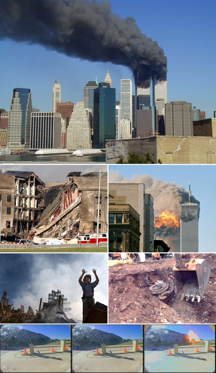 BritishHistorym's tweet photo. #11 September 2001 – A series of coordinated terrorist attacks killing 2,977 people using 4 aircraft hijacked by 19 members of al-Qaeda. 2 aircraft crash into the World Trade Center in New York City, a 3rd crashes into The Pentagon, &amp; a 4th into a field near Shanksville. https://t.co/h28yB4E6qw
