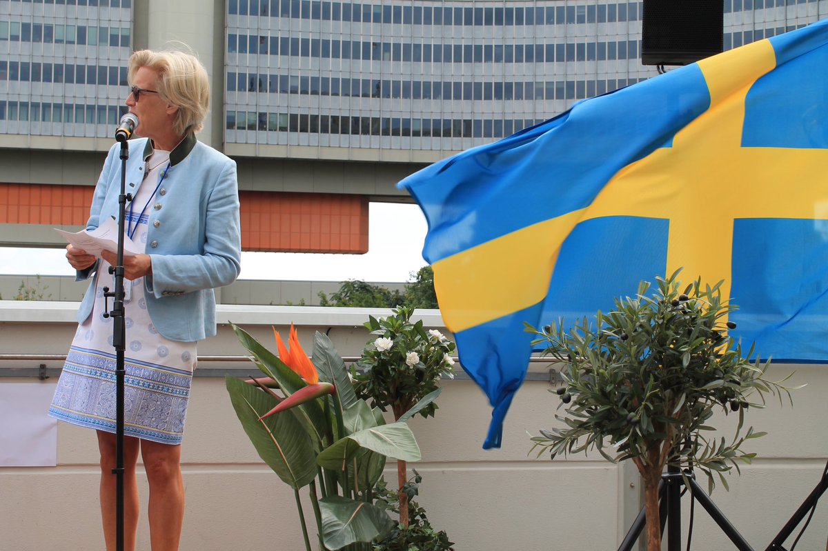 SweAmbEU's tweet photo. Kicking off the fall season with the IAEA traditional Chair's reception - this year in the outdoors and with a Swedish touch. #SwedishChair #SocialDistancing @iaeaorg @SwedeninAT @SwedenUN_Vienna @SweMFA https://t.co/vUSidXP6Dp