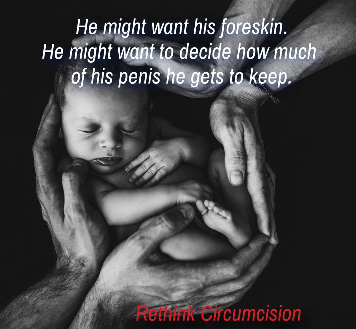 PamelaG59282196's tweet photo. He might want the choice. And it shouldn't be taken from him. 
#HisbodyHischoice
#DeathToCircumcision
💙💙💙💙 https://t.co/Xbvtlhm6UJ