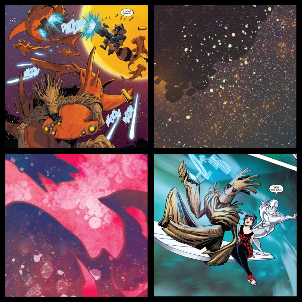 dano_cosmic's tweet photo. Absolutely adored this heartfelt fun 6 issue series!
✨
#Groot #1-#6 (Vol. 1, 2015)
✨
W-#JeffLoveness,A/C-#BrianKesinger,C-#VeronicaGandini,L-#JeffEckleberry
✨
#IAmGroot #SilverSurfer #DawnGreenwood #RocketRaccoon #Mantron #Numinus #MarvelCosmic https://t.co/4oE8iNaWeR