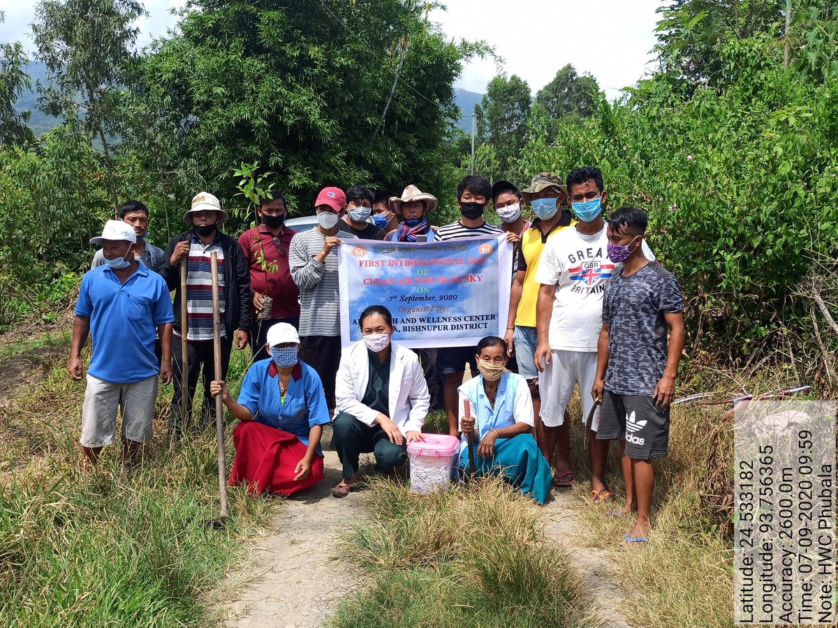 helenatakhella3's tweet photo. observing International day of clean air for blue skies  AB_HWC Phubala @AyushmanHWCs @USAID_NISHTHA @mono_ng @MoHFW_INDIA @LJayantakumar @Vumlunmang @Jhpiego @cleanairdayuk activities orientation of Staffs awareness campaign wt tree plantation&amp; mask distribution tied upwt local https://t.co/rFfCBVc3Hr