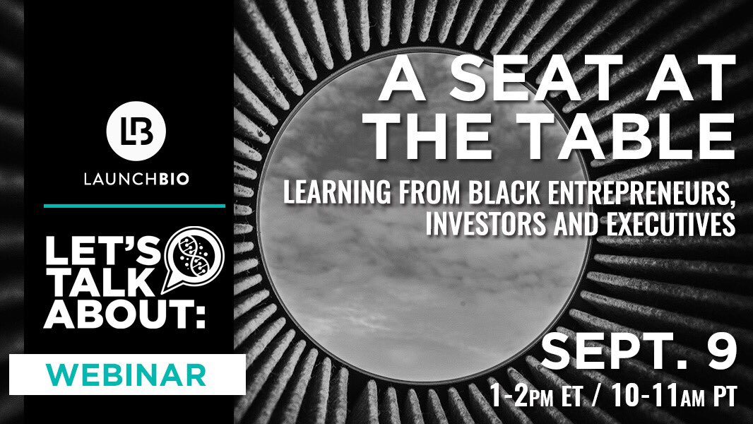 RawlinsRoslyn's tweet photo. Honored to be part of this inaugural event for @LaunchBio Inc.’s, new series LET'S TALK ABOUT: which explores #diversity, #equity, and #inclusion in the #lifescience industry. A SEAT AT THE TABLE: Learning from Black #Entrepreneurs, #Investors, and Executives. #epilepsy https://t.co/ZnC8yoTTcD