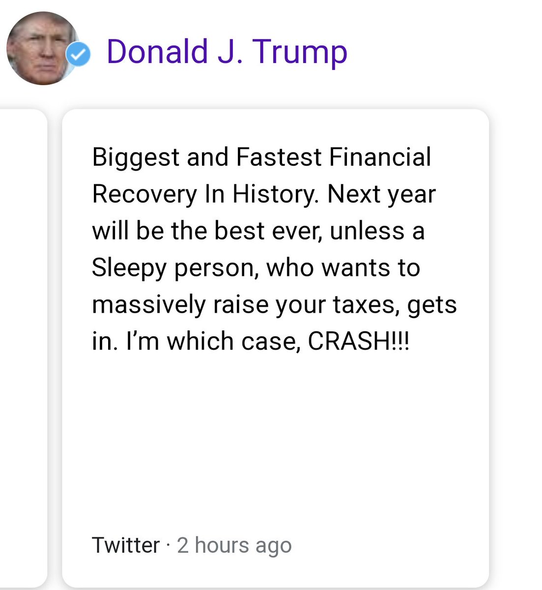 angussva's tweet photo. @realDonaldTrump Your original post, "I'm which case..." https://t.co/fGO3YNctZk