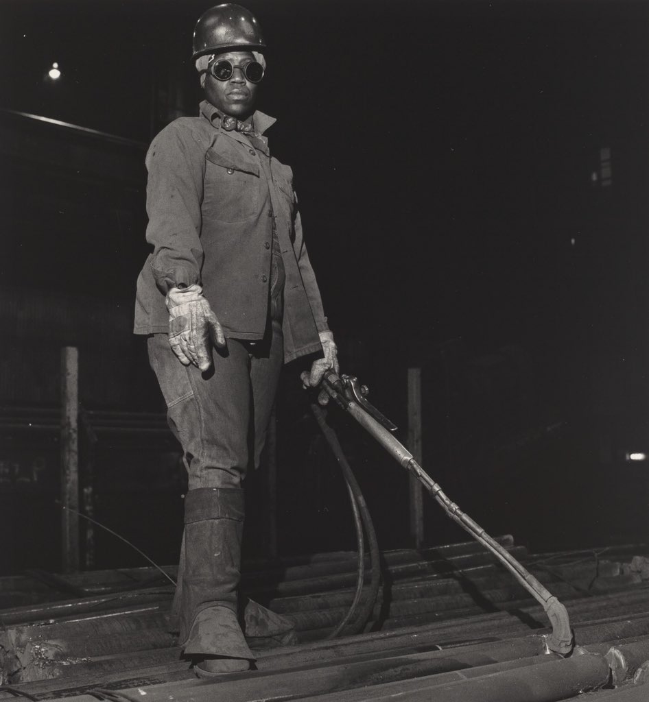 Doris McKinney worked at Republic Steel as a burner. In her interview she revealed that she wore her hair in rollers underneath her helmet because "...even though you’re working in a man’s job, doing a man’s job, when you take off all of this here, you still want to be a woman.”