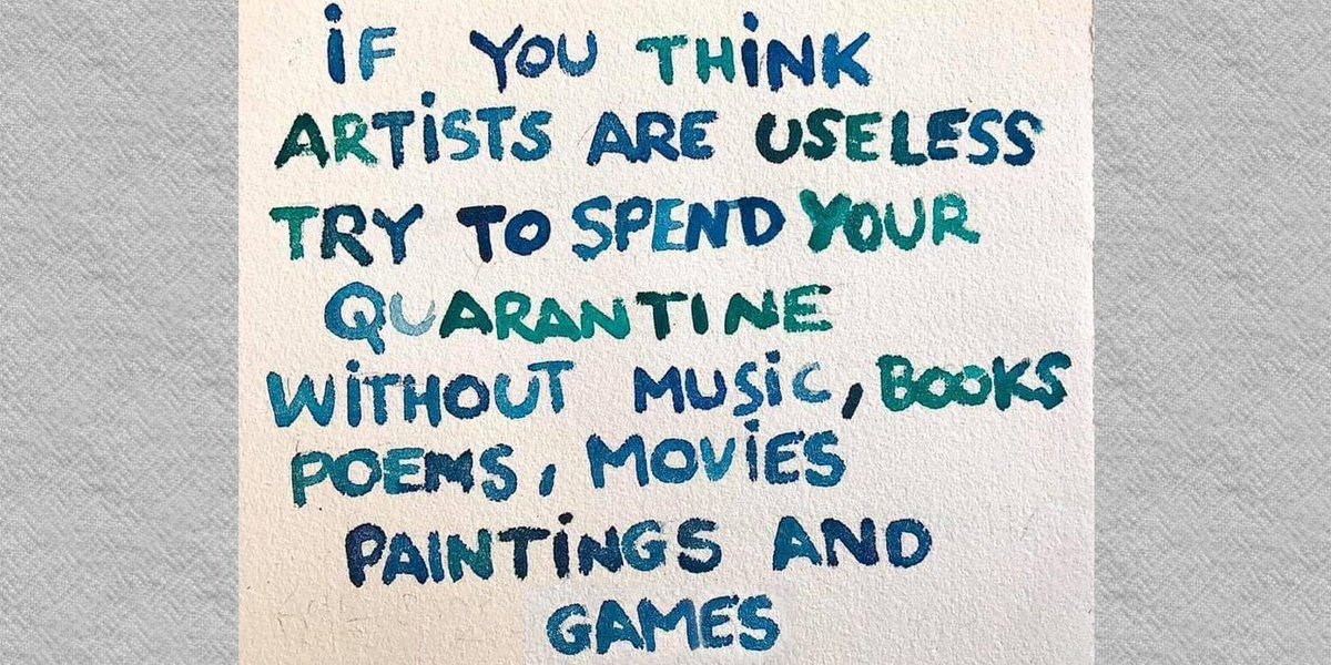 This image, circulating widely on the Web, causes us to reflect upon art and creativity.