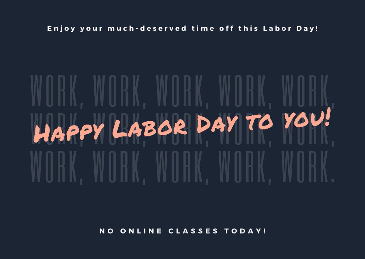 metacoders's tweet image. Our online classes will be observing the holiday today, and we hope you and your families are too! ❤️ Happy Labor Day!