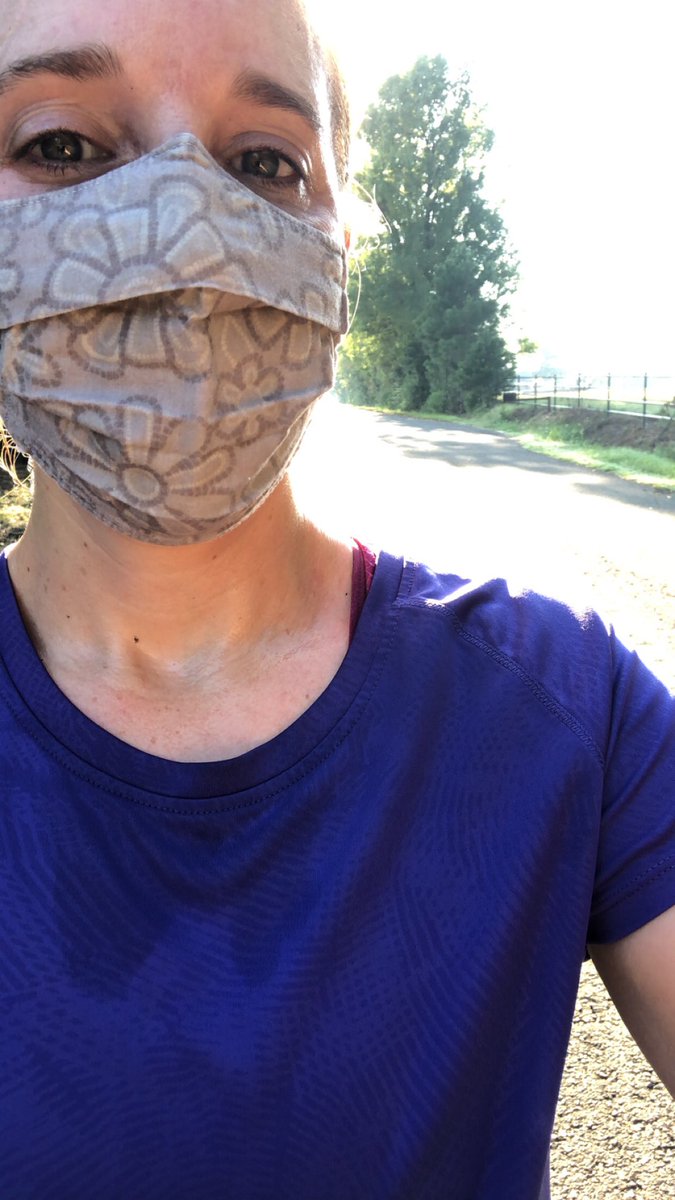 Drkweeks's tweet photo. I ran 6 miles in a mask this morning. Not only did I run the entire distance with a mask on, I set a PR 🤣. Training with a mask SUCKS! What sucks even more is the potential lung damage a teammate can get from COVID-19, or spreading COVID-19 to someone who won’t survive it. https://t.co/9ICBK2rlsi