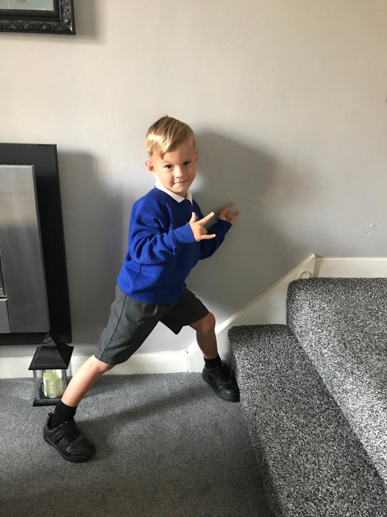davey_bakes's tweet photo. Well they said he can go back so that's one day more than I thought #firstdayofschool #feralkid #igiveitamonth https://t.co/TpxOLCOHfe