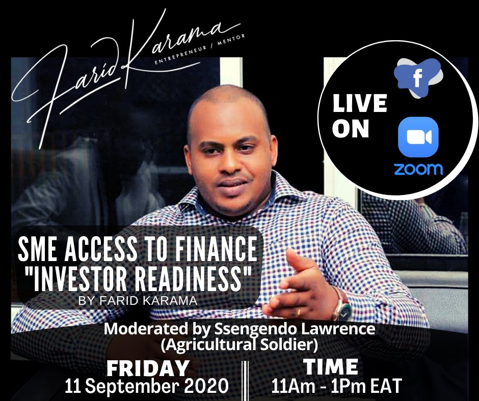 Have you ever asked yourself why you are failing to access finance for your business. Join session using us02web.zoom.us/j/89719955276?…
Meeting ID: 897 1995 5276
Passcode: Farid2020