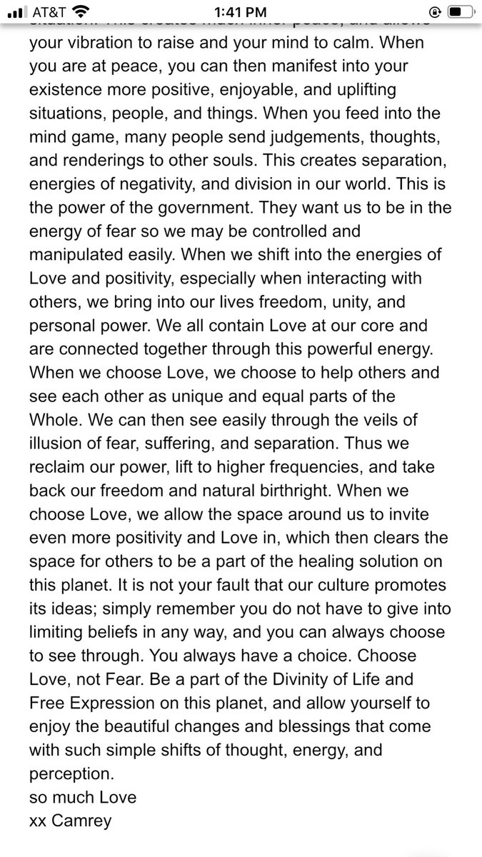 camrey276's tweet photo. I share this with the hope that it may reach people in love, and help to promote peace &amp; healing on this planet. https://t.co/Uonmt72s67