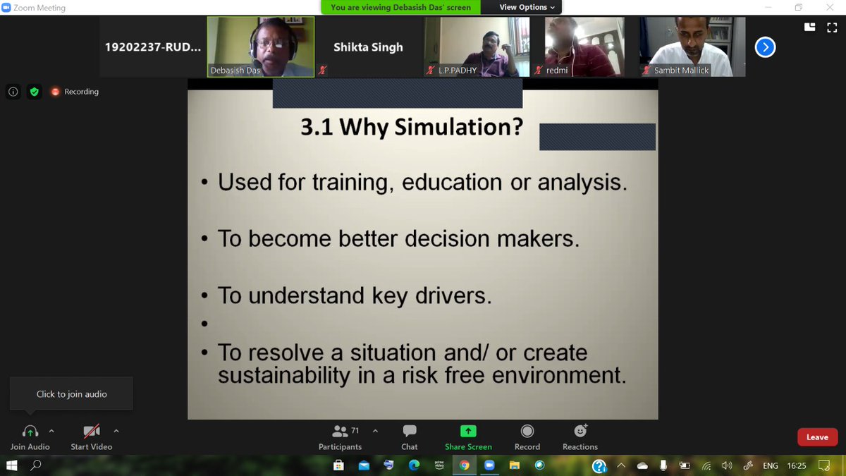 ksombbsr's tweet photo. As part of the 7 day Faculty Development Program on โLearning in Virtual Mediumโ, Day 1 saw two engaging sessions...
Dr. Debasish J Das on Simulation - Co founder...
https://t.co/zbauWgJGaX
#MOOCs #FDP #facultydevelopment #onlinelearning #onlinesimulation #kiituniversity https://t.co/NYGELsE8OH