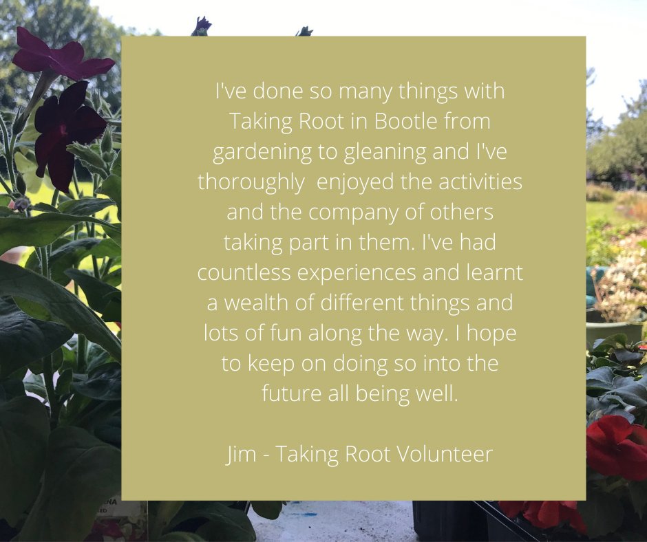 TakingRoot3's tweet photo. Lovely words from some of our #TakingRoot #volunteers. These guys are why #TakingRootMember organisations, projects+ the #TakingRootNetwork succeeds. #Community is everything. Based in #bootle or #sefton? Why not join us as a group, project, school, organisation or volunteer? https://t.co/DwstlaZt85