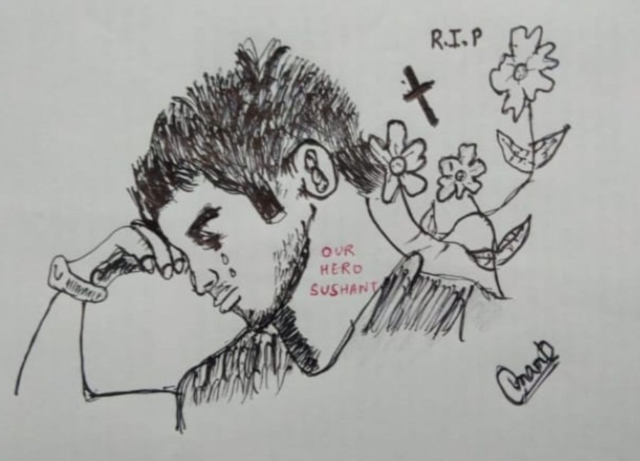 divyadeviar's tweet image. Cute sketch by @anantarya20 🥰🥰🥰🥰
We all love you, Sush!!😍😍😍
#ProbeSSRDigitalData