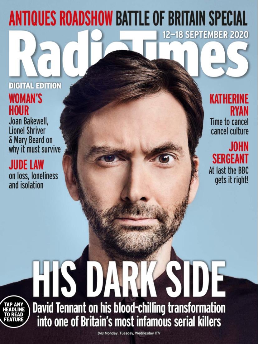 David Tennant on the cover of Radio Times