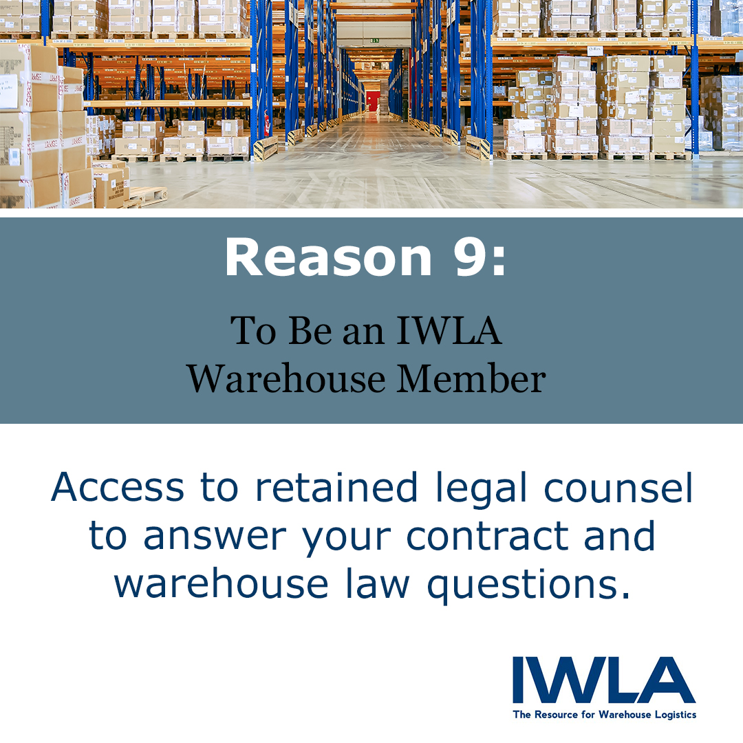 IWLA has retained legal counsel in the U.S. and Canada just a phone call away. If you have questions about your contract or warehouse law questions as a member you can contact legal counsel. Some rates may apply. Learn more: IWLA.com. #MembershipMonday #JoinIWLA