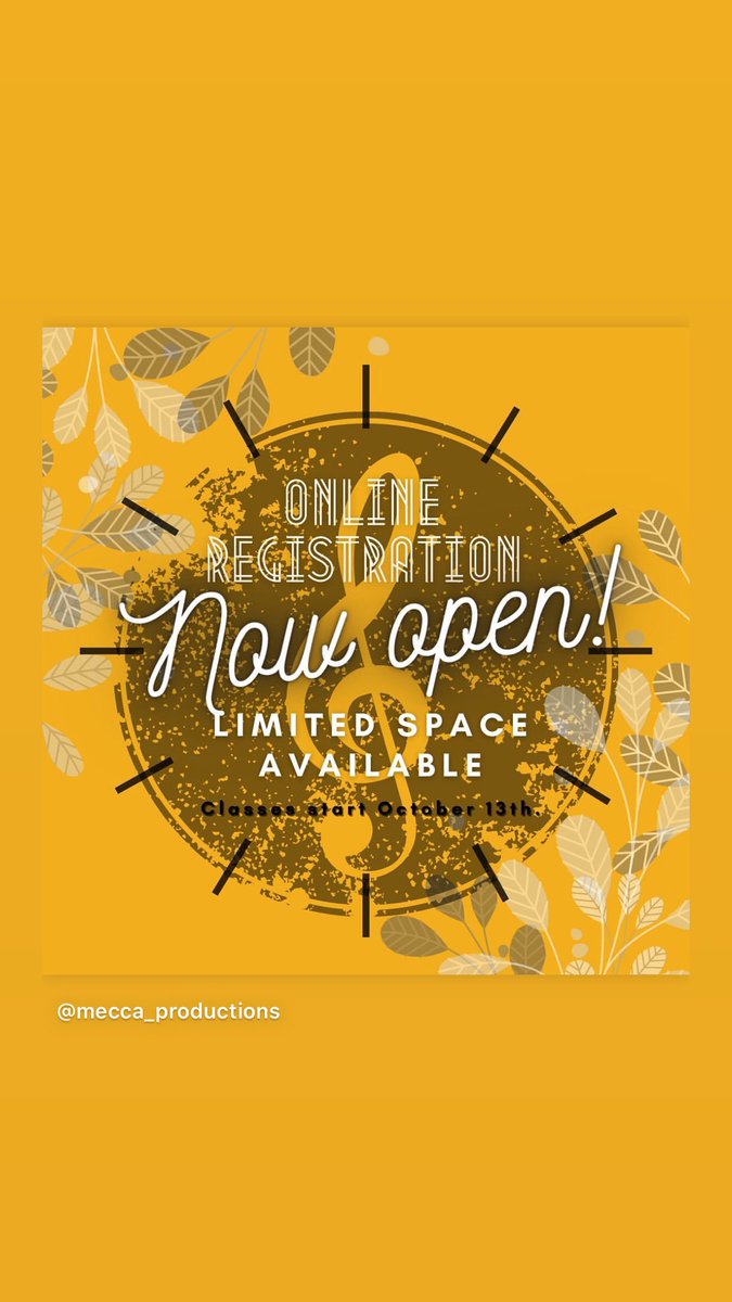 meccabdn's tweet photo. Classes start Oct 13.  Register online until Thanksgiving.  Limited space available. https://t.co/8dhk43sOAm