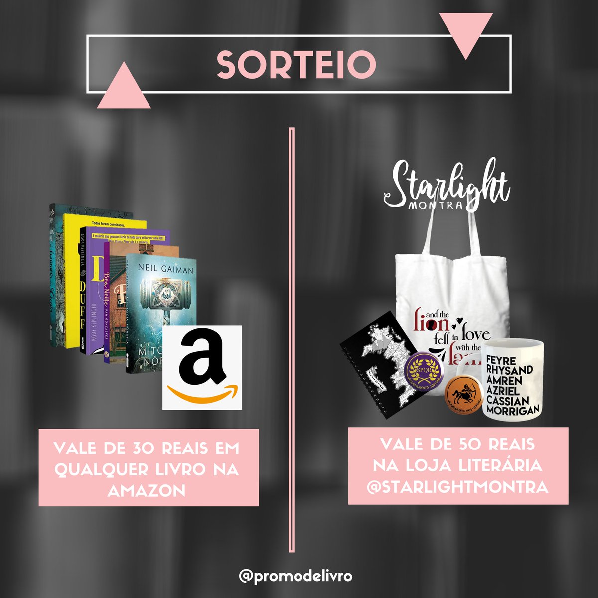 promodelivro's tweet photo. ✨ SORTEIO ✨

📚Prêmio: Um livro no valor de 30 reais + um vale de 50 reais na loja literária @starlightmontra

➡️ Regras:
- Seguir @promodelivro e @starlightmontra
- Dar rt nesse tweet

Resultado: 18/09
Boa sorte 💕 https://t.co/gIvAPJsEfe
