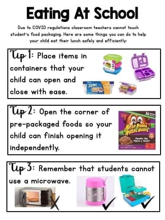 FESFalcons_LDSB's tweet photo. Some great ideas here for lunches during Covid, Falcons. #StrongerTogether #falconsfly https://t.co/mRYJOnV5Eu