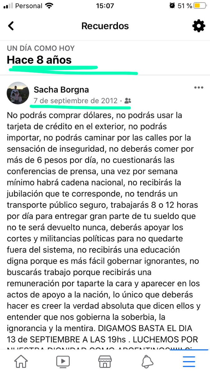 PepaLescano's tweet photo. Un día como hoy... Pero hace 8 años. #Peronismo #todoserepite #perolaculpaesdeMacri https://t.co/Q2M9TKmE5x
