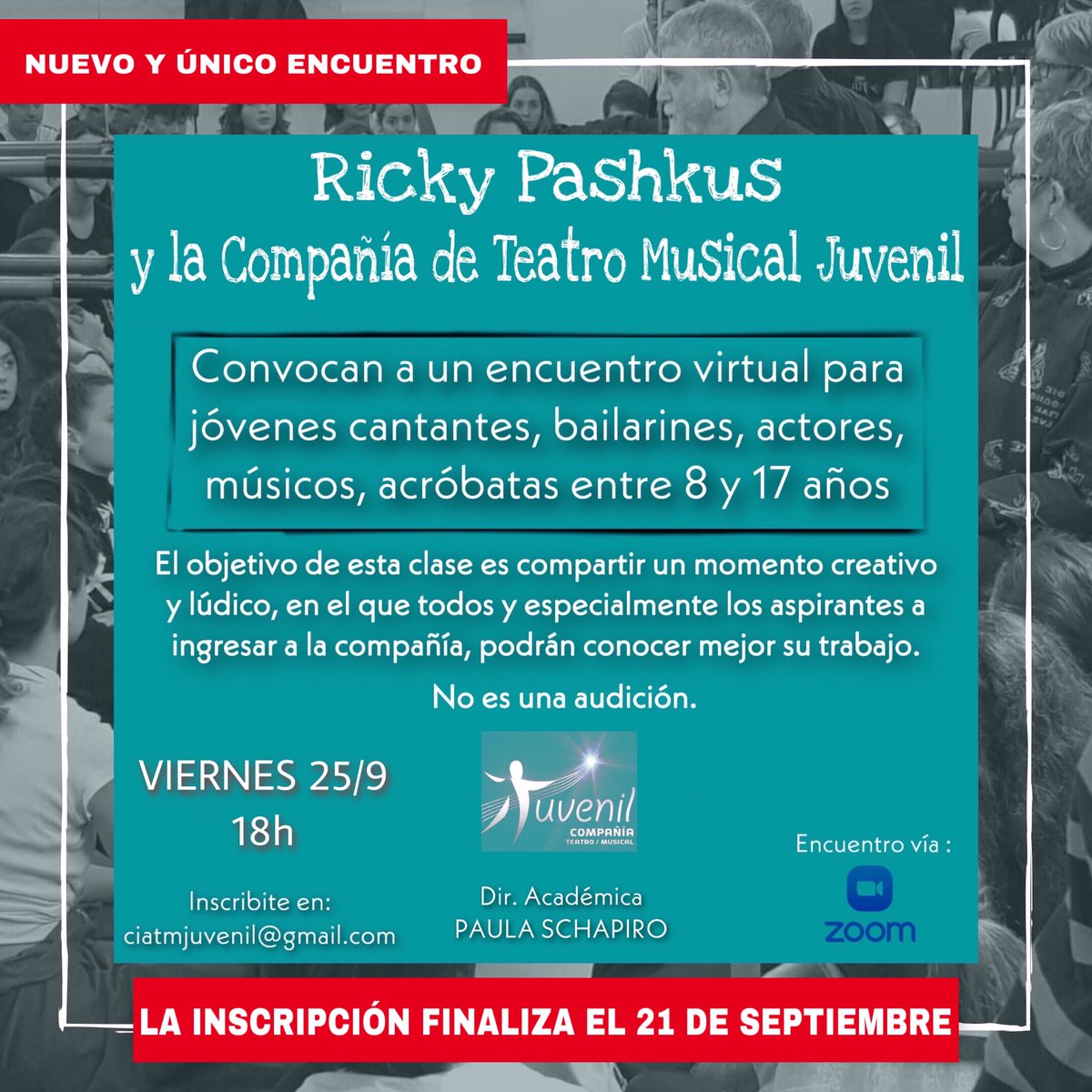 ¡Te esperamos! Nuevo y único encuentro gratis. ¡¡Anotate !! <a href="/pashkus/">Ricky Pashkus</a> <a href="/paulaschapiro/">Paula Schapiro</a>