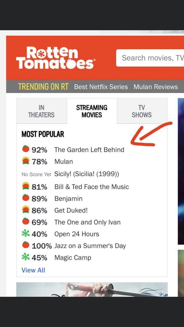 AutonomousPix's tweet photo. Our film #TheGardenLeftBehind is #1 on #RottenTomatoes #FlavioAlves #CarlieGuevara #autonomouspictures https://t.co/4hzv4rohTD