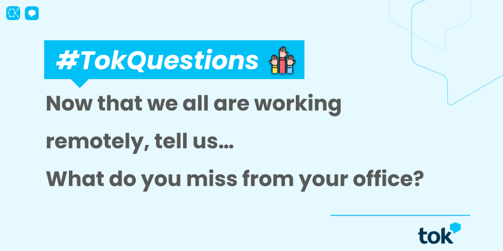 OktanaCorp's tweet photo. Let’s #Tok! 💬Check out our #TokQuestion for this week and tell us your story! 📣😉
⬇️Also, meet Tok here: https://t.co/3DODp0BvIT
-
 #TokForTalks #SalesforcePartner #Salesforce #AppExchange #SalesforceAdmin #InternalCommunication #Teamwork #RemoteWork #Devslife… https://t.co/QrlH4uxIgQ