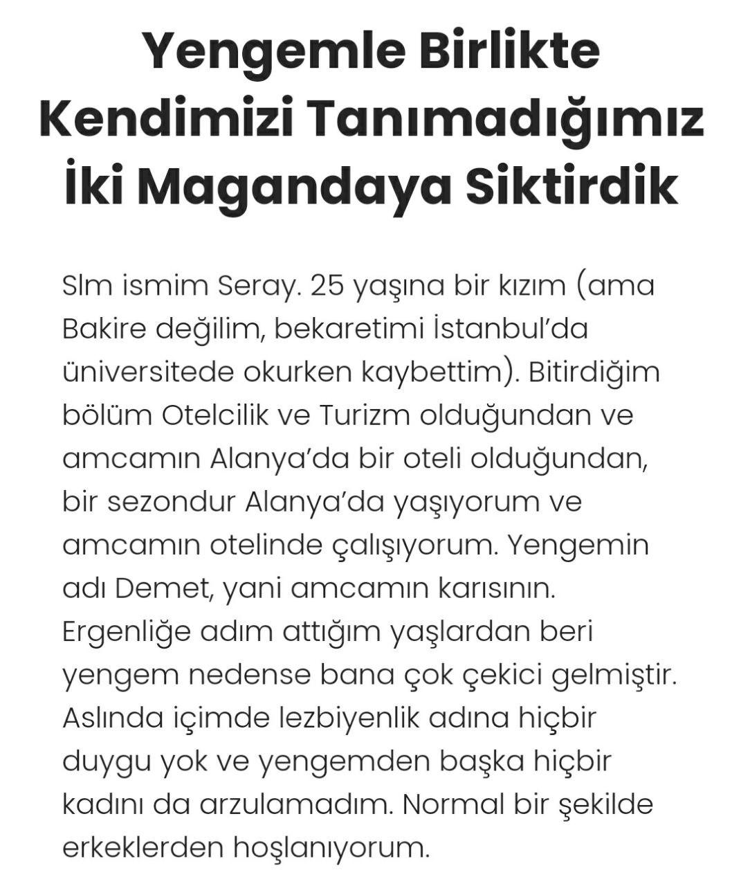 Yaşanmış Seks Hikayeleri on X: Yengesiyle beraber kendilerini hiç  tanımadığı 2 magandaya siktiren kızın yaşanmış seks hikayesi Devamı linkte;  t.co rdAIgzKsQW t.co aGPOvozk88   X