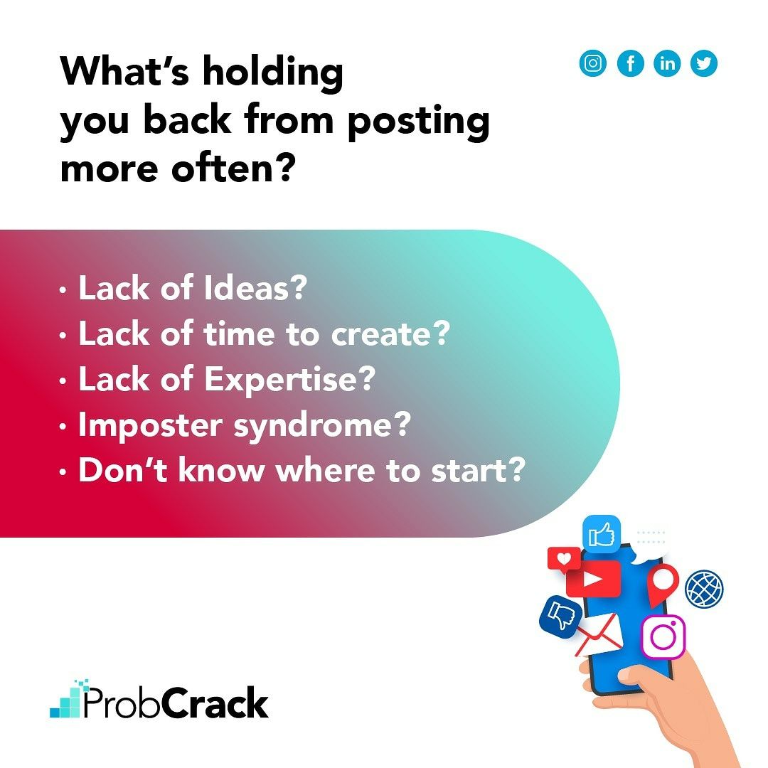 CrackProb's tweet photo. Comment below or DM us your biggest challenge right now!

#socialmediamarketing2020 #socialpost #postchallenge #postchallengelife #challenges #digitalmarketing2020 #digitalagency #probcrack https://t.co/wPunLTDCq4