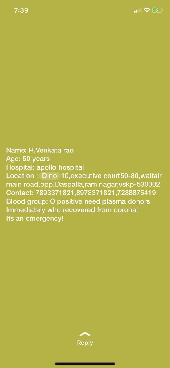 BloodVizag's tweet photo. @BloodDonorsIn 

Kindly please do help us to find the donors in Vizag
Req. O+ve Plasma Donors. https://t.co/6YO90jPzLT