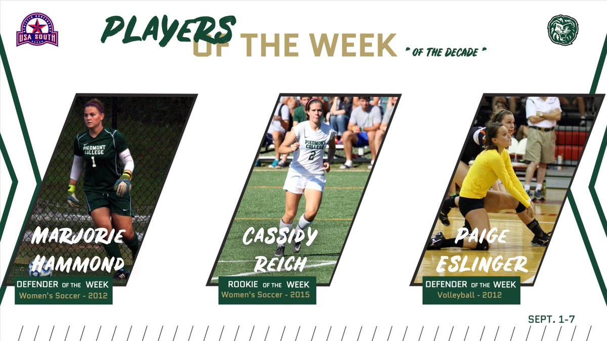 PiedmontLions's tweet photo. Three Former Lady Lions Selected as USA South Decade Athletes of the Week 

READ: https://t.co/0qnkcAomBK https://t.co/IdZGjG6r8k