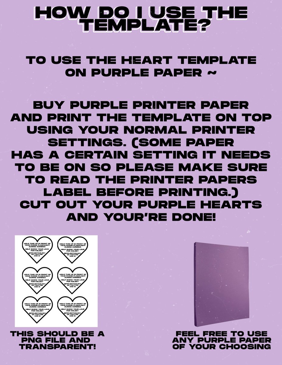 ProjectKelsey's tweet photo. If you're going to the 5SOS No Shame tour, here are some more ways to turn your phone flashlight purple for Project Kelsey! I will link below a Google Drive file that will contain everything you need to know about Project Kelsey + Heart templates you can use! #LifeofKelsey 💜 https://t.co/ZnyxIpcOaq