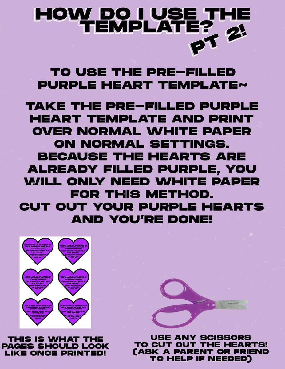 ProjectKelsey's tweet photo. If you're going to the 5SOS No Shame tour, here are some more ways to turn your phone flashlight purple for Project Kelsey! I will link below a Google Drive file that will contain everything you need to know about Project Kelsey + Heart templates you can use! #LifeofKelsey 💜 https://t.co/ZnyxIpcOaq