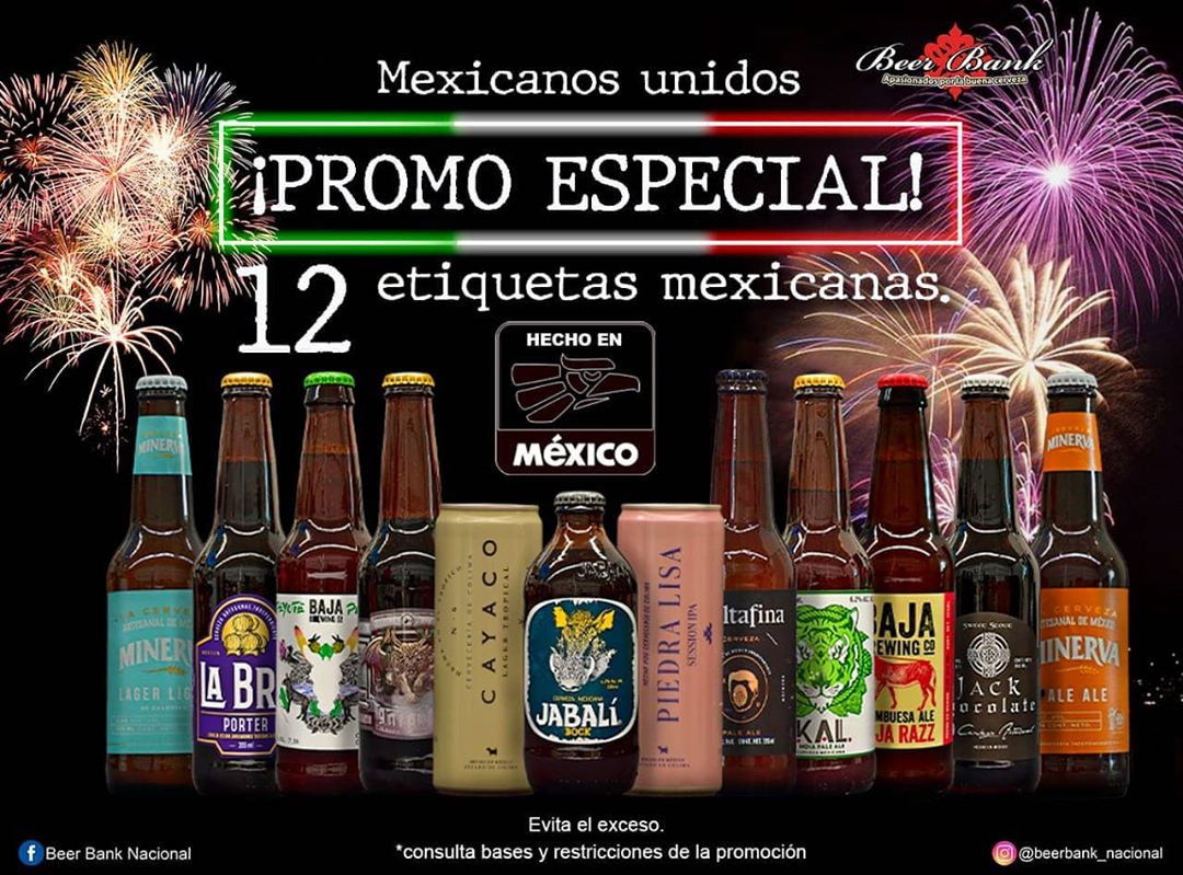 ¡Estamos de promoción!
12 pack mexicano por $499

👉
1 Ramuri Ikal
1 Minerva Pale Ale
1 Minerva Light
1 Jack Chocolate
1 La Bru Porter
1 Colima Cayaco Lata
1 Colima Piedra Lisa Lata
1 Baja Peyote
1 Baja Razz
1 Jabalí Bock
1 Toro Gárgola
1 Malta Fina Stout

Hasta el 9/sep!