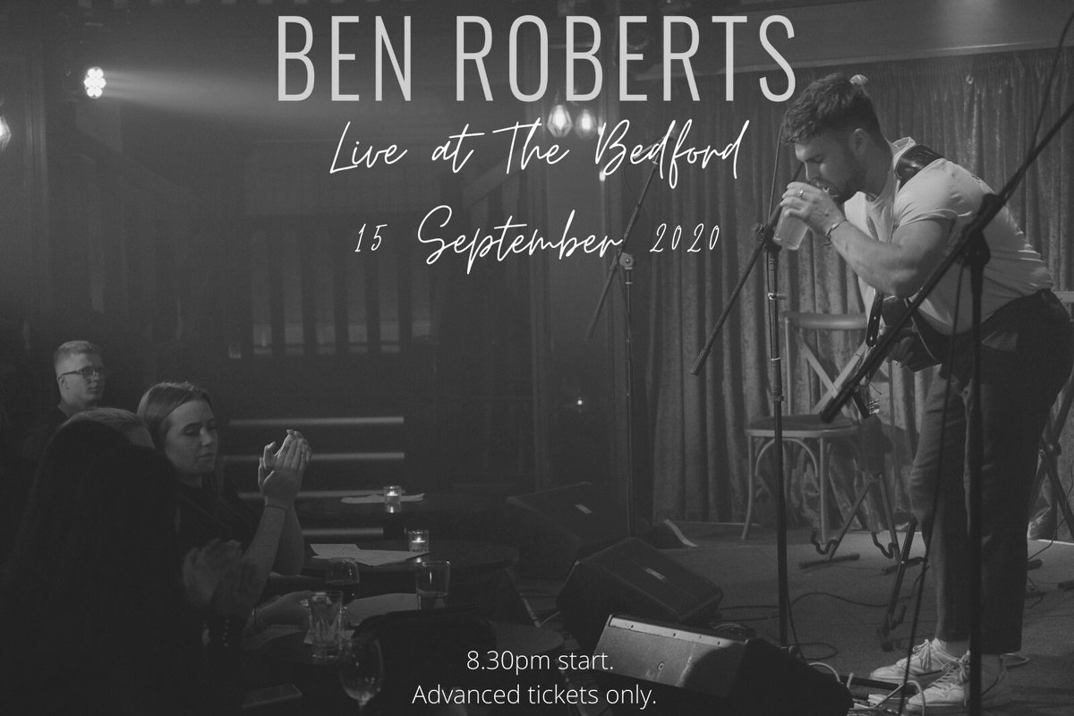 I’m absolutely buzzing to be heading back to The Bedford in Balham next Tuesday to play my first gig in 6 months!! 🥳 I cannot wait to see you all again 😁😁❤️
#newmusic #livemusic #socialdistancing #socialdistancegig #acoustic #thebedford #benroberts
