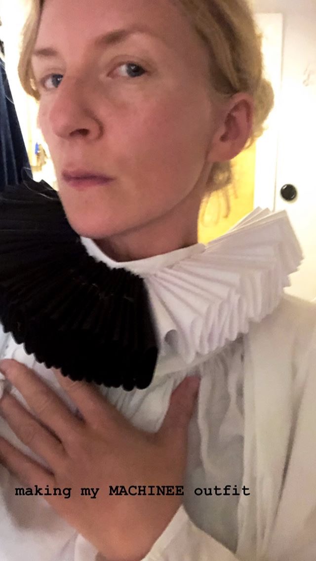 iambountyfan's tweet photo. it’s not often we get a glimpse behind the scenes of @ionnalee | @_iamamiwhoami_, so we love to see these photos of ionnalee making the outfit she wore for #MACHINEE.
follow https://t.co/vK0RR5WCQE https://t.co/3qn6ZJNHP9