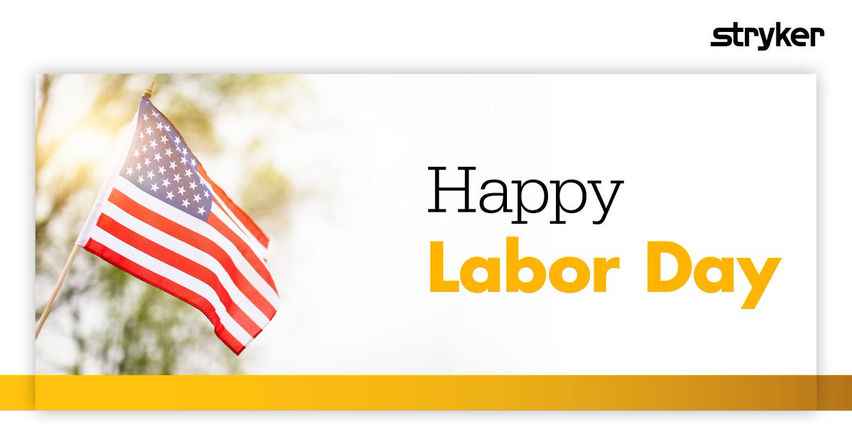Wishing you and your families and safe and happy Labor Day weekend from the Foot &amp; Ankle team at Stryker! #labordayweekend #strykerfootankle